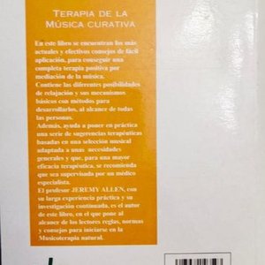 Terapia de la Música Curativa por Jeremy Allen - Libro Didáctico 2001 - imagen 2