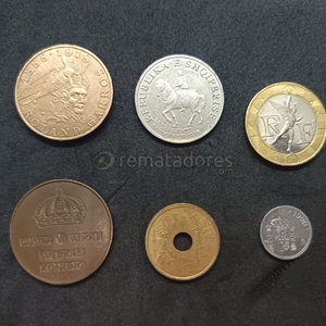 Colección de 6 Monedas Extranjeras: Francia, Suecia, Albania y más - imagen 4