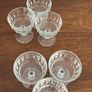 Juego de 6 Copas de Cristal Tallado Estilo Vintage - imagen 2