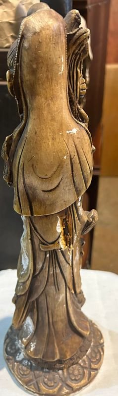 Figura en resina envejecida 30 cm - Estatua de dios con detalles de arte - imagen 2