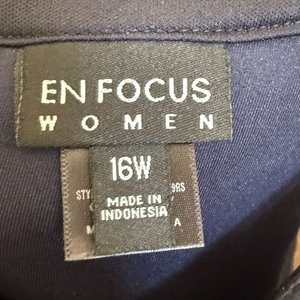 Blusa Azul Marino En Focus Women Talle 16W con Pedrería - imagen 4