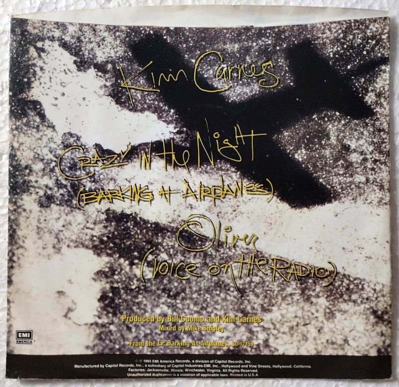 Vinilo de Kim Carnes: "Crazy In The Night" (1985) - imagen 2