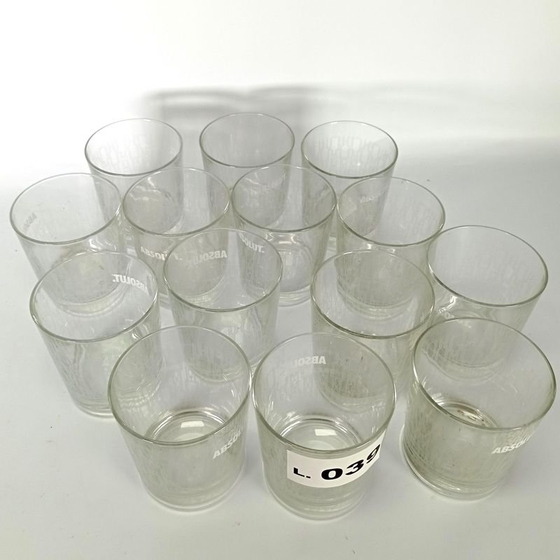Vasos de cristal transparente tallados al ácido - imagen 2