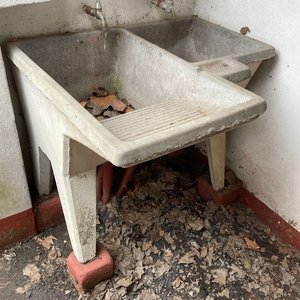Pileta de Lavar Doble de Cemento - imagen 2