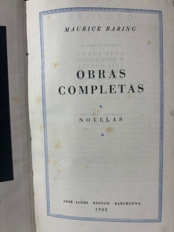 Obras Completas de Maurice Baring y Otros en Español - imagen 2