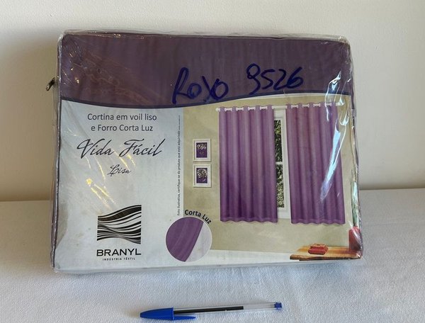 Juego de Dos Cortinas Voil Lisa Vida Fácil Branyl 1.40x2.40mts