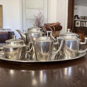 Juego de Té/Café de Alpaca Argentino con Bandeja - imagen 2