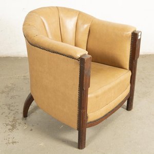 Sillón Art Decó Tapizado en Cuerina Clara - imagen 3