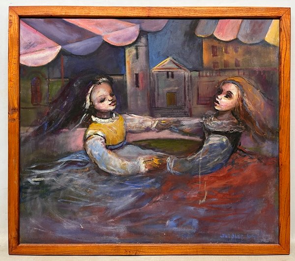 Lote anterior: Pintura de Mario Gonzalez Sosa "La ronda"