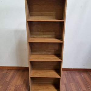 Estantería de madera 5 estantes color castaño 54x24x158 cm - imagen 1