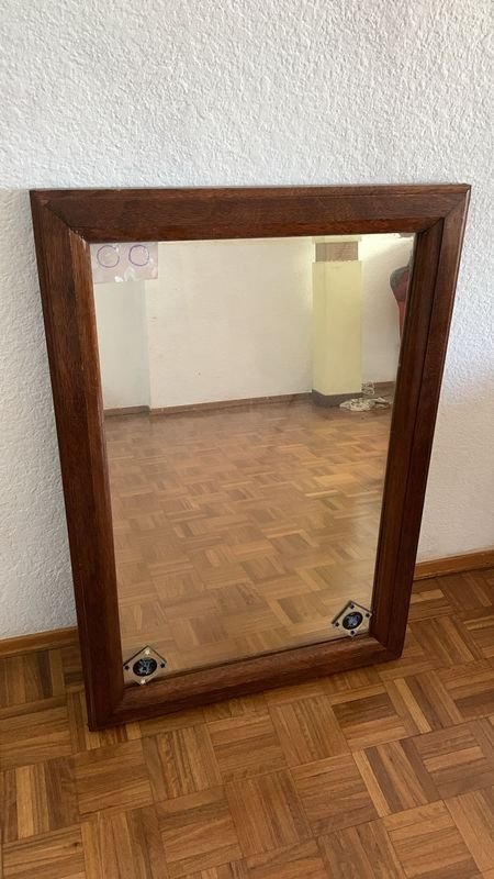 Espejo antiguo de madera con marco - imagen 2