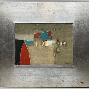 Oleo "Sin Título" de Nelson Ramos (1977) - 16 x 21 cm - imagen 2