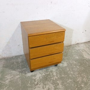 Cajonero de madera con ruedas, 3 cajones - imagen 3