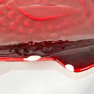 Conjunto de 10 Piezas de Loza Bordo con Forma de Pez: Fuente Grande y Platos - imagen 4
