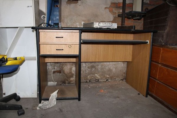 Escritorio marrón claro - Mueble de escritorio antiguo - imagen 2