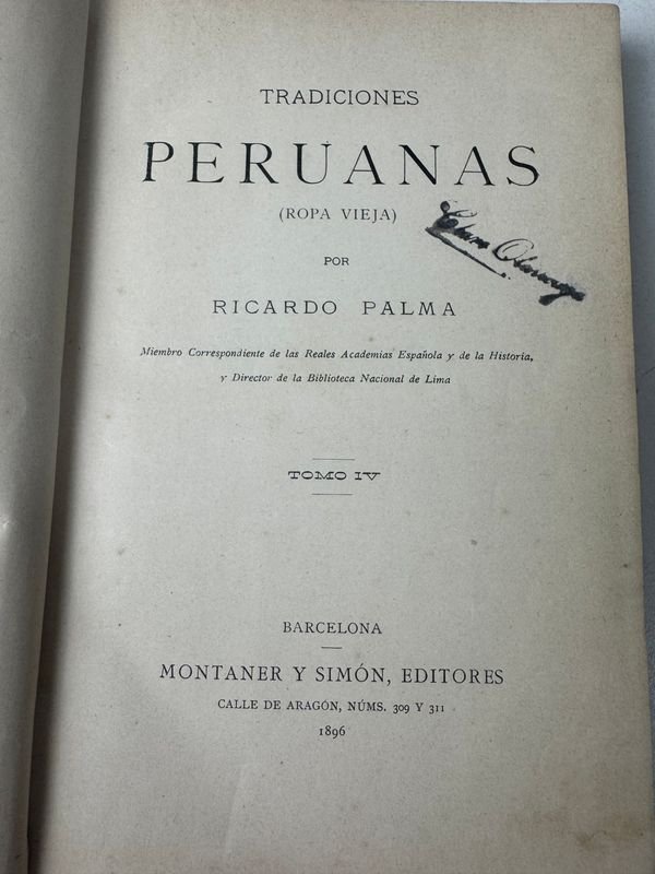 Libro de tradiciones peruanas de Ricardo Palma - imagen 3