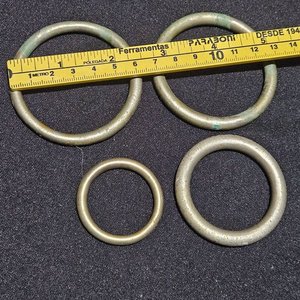 Lote de 4 argollas de metal blanco - imagen 5