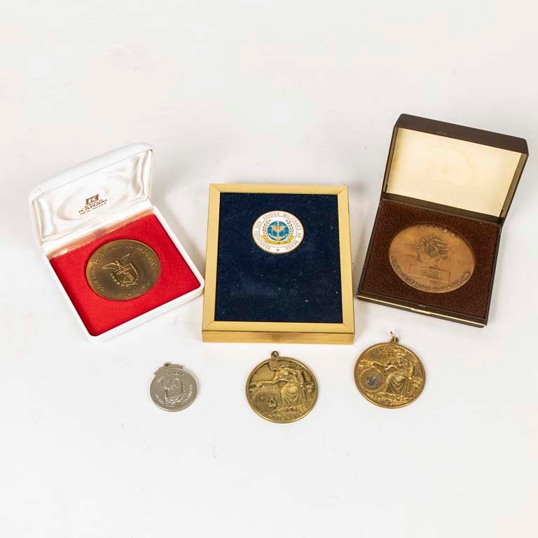 Lote anterior: Medallas militares y insinia militar de bronce y esmalte