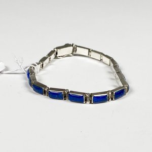 Pulsera de Plata con Lapislázuli, 16 cm - imagen 1