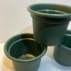 3 Macetas Plásticas Verdes Diámetro 22cm - imagen 3