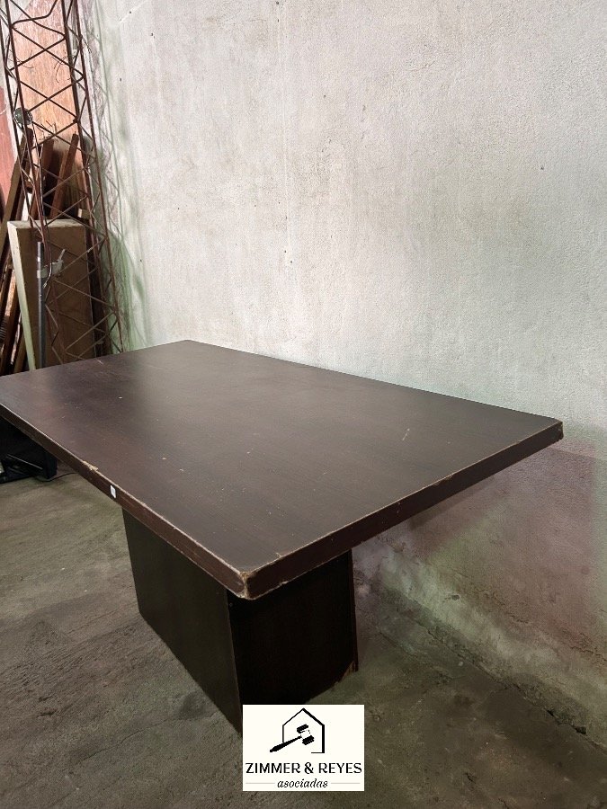 Mesa de Comedor Rectangular Oscura para 6 Sillas