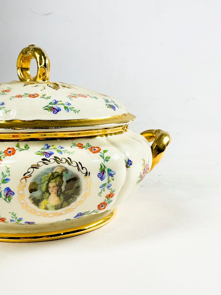 Porcelana francesa escena romántica - imagen 3