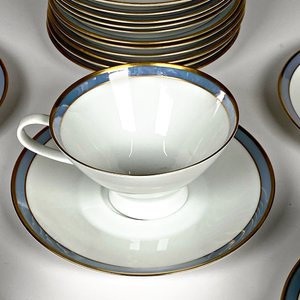 Diecinueve Piezas de Porcelana Rosenthal para Té: Tazas y Platillos - imagen 2