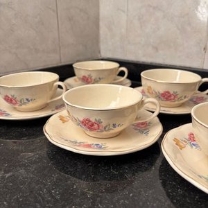 Juego de Té Versailles Porcelana con Flores - imagen 6