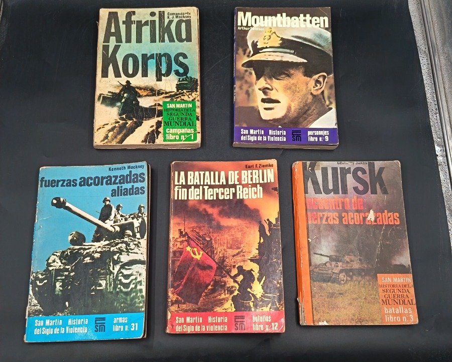 Lote de 5 Libros de Historia Militar: Segunda Guerra Mundial y Guerra Española