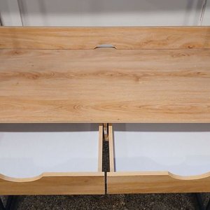 Escritorio Metálico con Estantes de Madera y Cajones - imagen 4