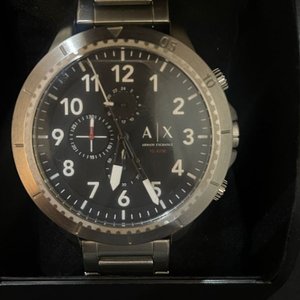 Reloj Armani Exchange AX1750 Cronógrafo Acero Inoxidable Caja Original - imagen 6