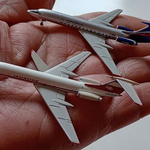 Lote de 2 Aviones Tupolev 134 Escala 1/500 Herpa Aeroflot e Interflug - imagen 2