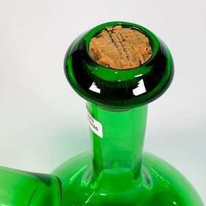 Decantador de Vidrio Verde para Vino con Tapón de Corcho - imagen 2