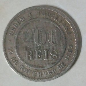 Moneda Brasileña 200 Réis 1897 - Primera República - imagen 2