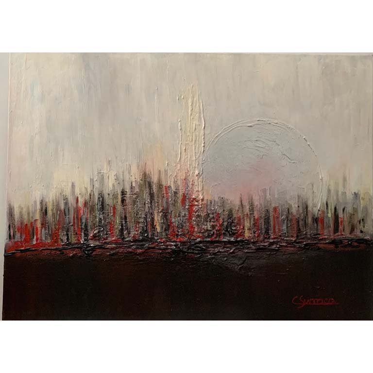 Pintura "Perfil Urbano" de Carolina Surroca - Óleo sobre Lienzo 60x80cm