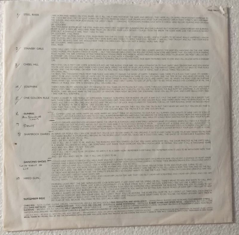 Álbum de Chris Rea: Shamrock Diaries, Importado de Inglaterra, 1985 - imagen 3