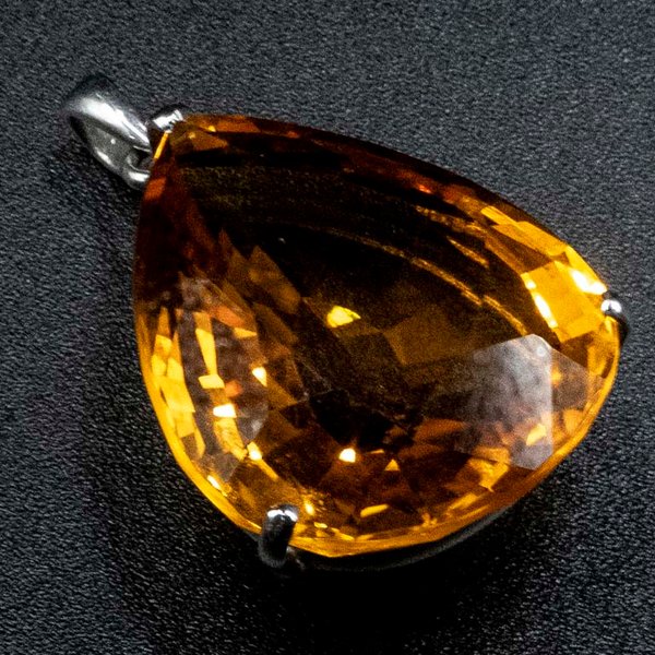 Colgante de Plata 925 con Citrino Grande y Brillante - imagen 1