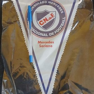 Banderín Club Nacional de Football Consulado Mercedes Soriano Tela Raso - imagen 2