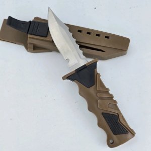 Cuchillo Táctico con Funda Marrón y Negro - imagen 2