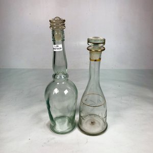 Dos Botellones de Vidrio Hialino con Tapón - imagen 2