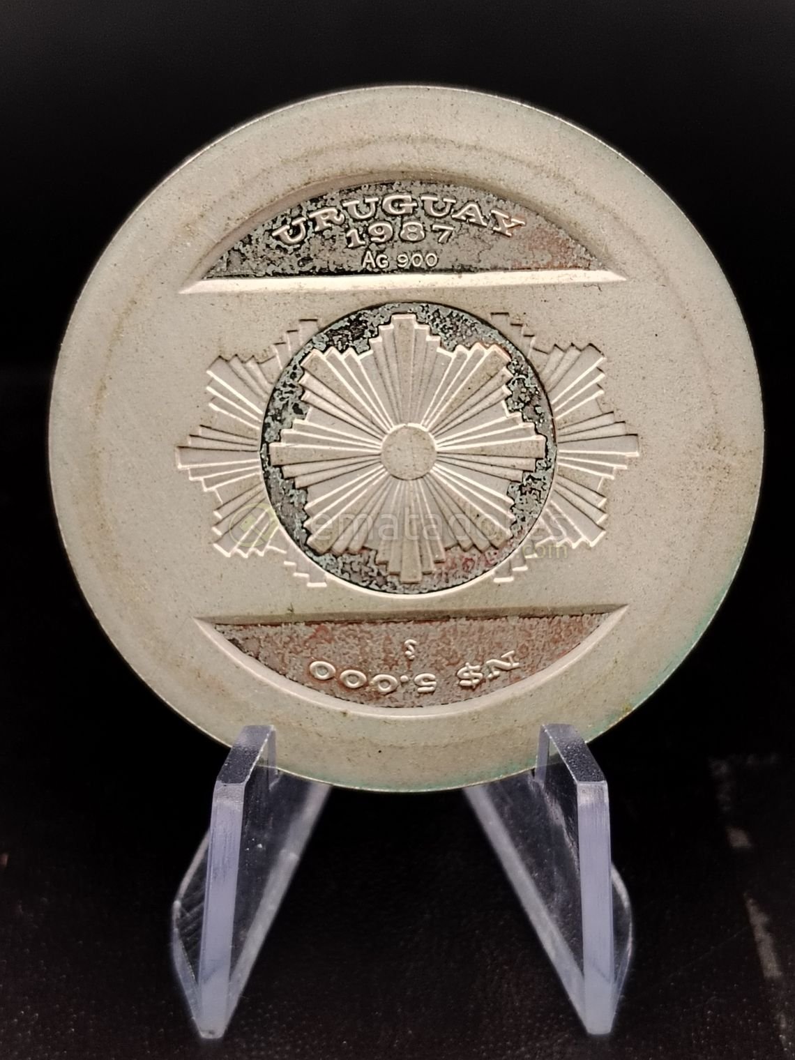 Moneda Conmemorativa Uruguay 1987 Plata 900