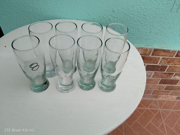 Vasos de cristal tipo pilsner en buen estado - imagen 1