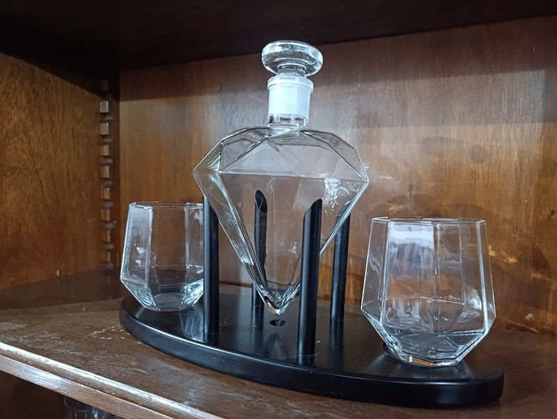 Juego Decantador de Whisky Diamante con Vasos