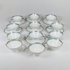 Lote siguiente: Juego de 19 Piezas de Porcelana Rosenthal para Consomé: Tazas y Platillos