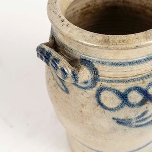 Ánfora de Gres con Asas y Decoración Azul - imagen 2