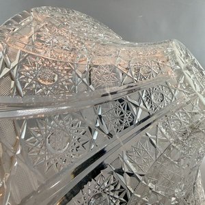 Gran Centro de Mesa en Cristal Tallado con Diseño Estrellado - 30 cm Diámetro - imagen 4
