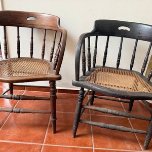 Par de Sillones Windsor con Asiento de Mimbre - imagen 8