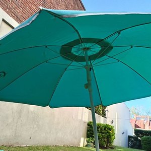 Sombrilla de Jardín Portones Celeste con Funda y Medidor - imagen 5