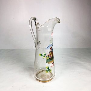 Jarra de Cristal Hialino con Decoración Floral y Monograma de Pareja - imagen 3