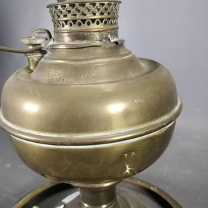 Lote de 2 Lámparas: Una de Aceite Miller Incompleta y Otra de Porcelana Decorada - imagen 7